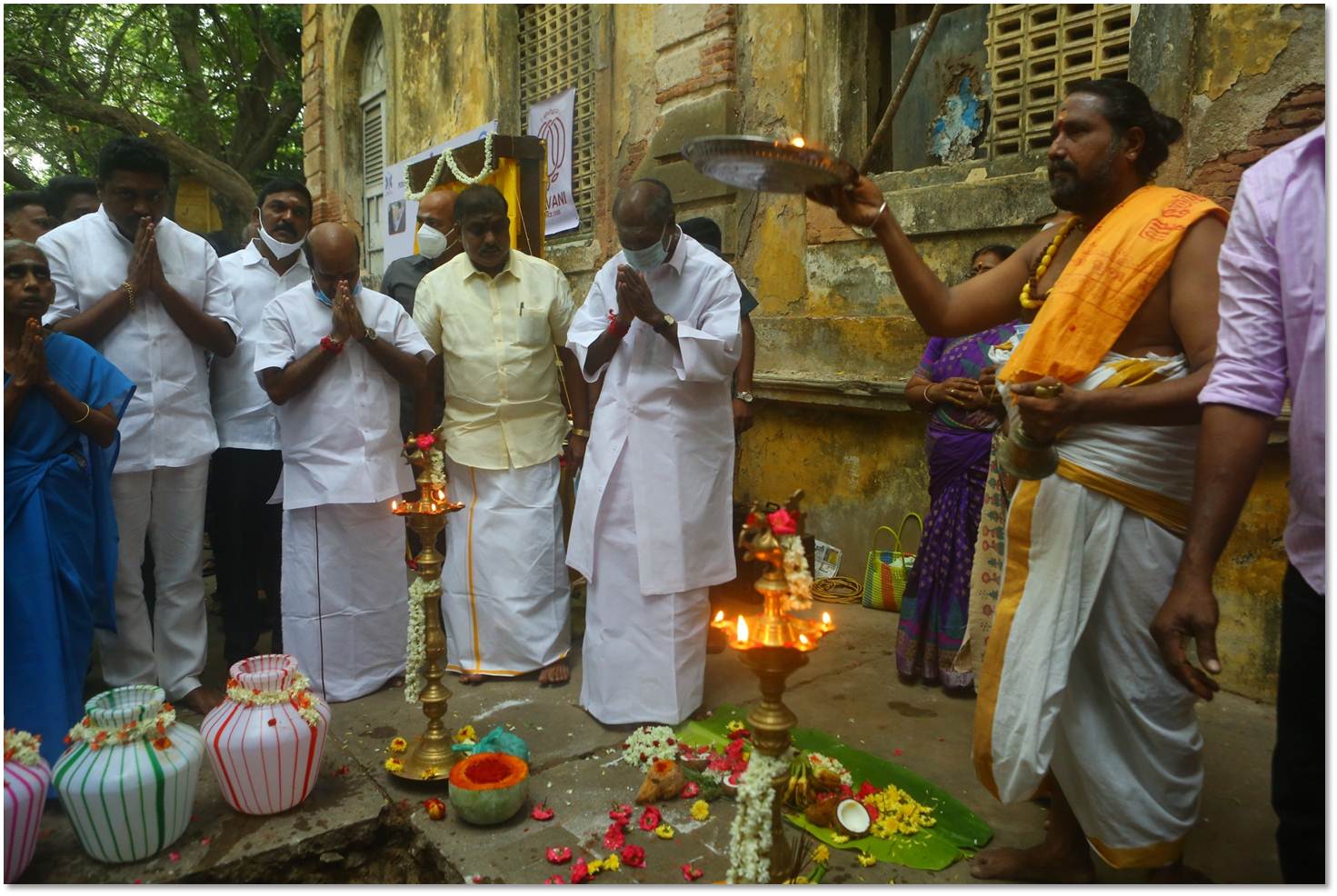 Restoration of voc school foundation stone laid by HCM
